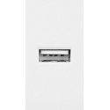 Orno NOEN USB, 22,5x45 mm modulinis prievadas su USB įkrovikliu, 2,1A 5V DC, balta Orno NOEN USB, 22,5x45 mm modulinis prievadas su USB įkrovikliu, 2,1A 5V DC, balta