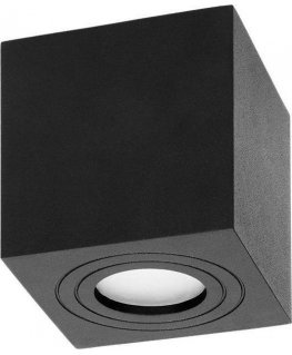 Ceiling light Orno MEGY DLS GU10 downlight max 50W, IP54, square, black, aluminum