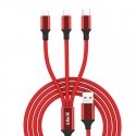 iLike Charging Cable 3 in 1 CCI02 Red iLike Charging Cable 3 in 1 CCI02 Red