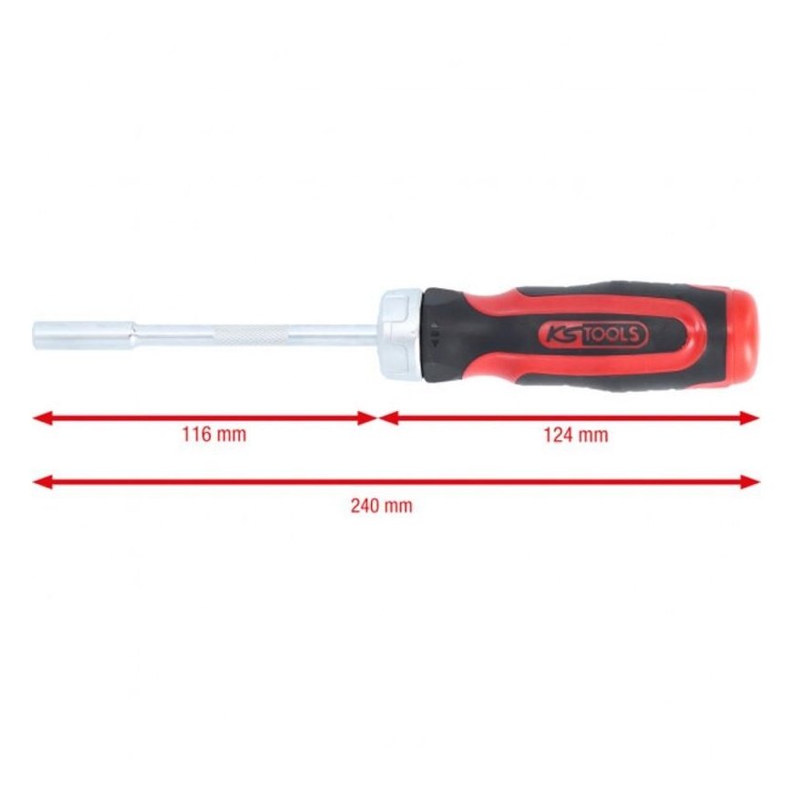 Terkšlinis atsuktuvas su antgaliais KS TOOLS 1/4&apos&apos – 3