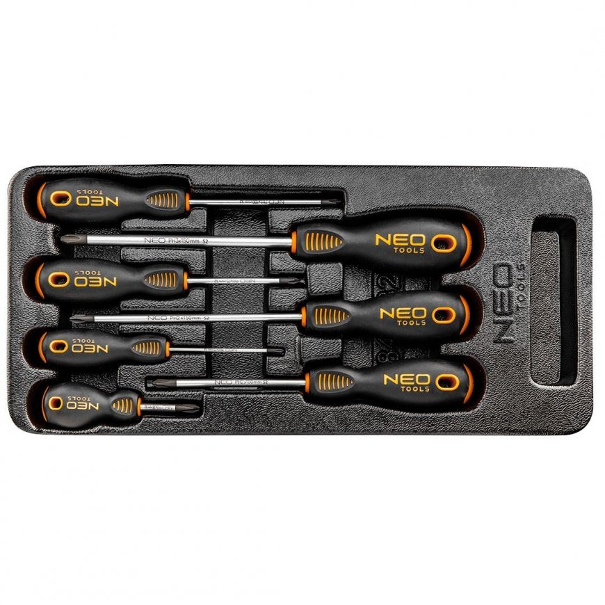 Neo Screwdrivers PH, 7 pcs., insert