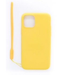Evelatus Apple iPhone 11 Pro Soft Touch Silicone Case with Strap Yellow