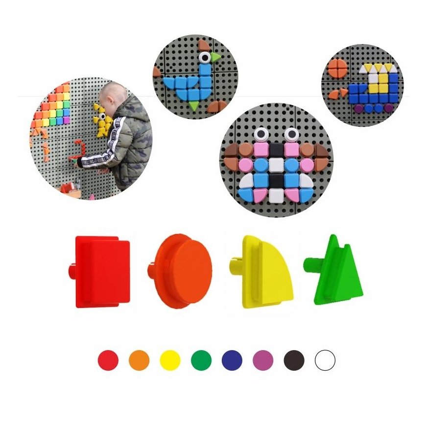 MASTERKIDZ 8 spalvų geometriniai elementai