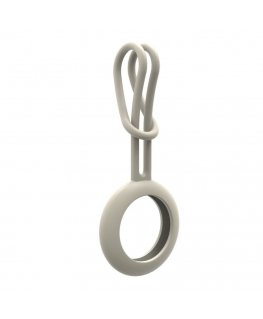 iLike Apple AirTag Silicone Keychain Loop Case Gray