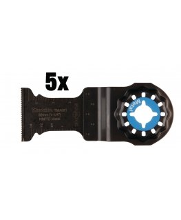Makita B-64951-5 MULTITOOL PLUNGE CUT SAW BLADE 32mm TMA061 HM, STARLOCK, Metal, 5Pcs