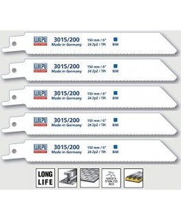 Saws for steel, sheets up to 1.2 mm WILPU, 5 pcs 180 mm 3015/200