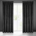 Night curtain made of soft velvet Eurofirany DIVA LINE RIA 140X270 cm, tape/tunnel/hooks, 300 g/m2, color: black