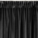 Naktinė užuolaida iš minkšto aksomo Eurofirany DIVA LINE RIA 140X270 cm, juosta/ tunelis/ kabliukai, 300 g/m2, spalva: juoda