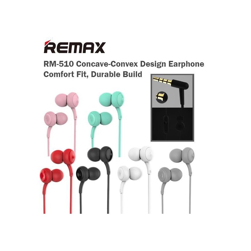 Remax Universal Earphone RM-510 Universal 3,5mm White