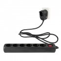 REV 0012692514 power extension 2 m 7 AC outlet(s) Indoor Black REV 0012692514 power extension 2 m 7 AC outlet(s) Indoor Black