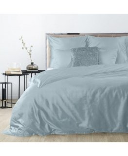 Eurofirany NOVA3 high-quality cotton satin monochrome bedding set, 180 X 200 cm, 2 pcs. 70 X 80cm, color: blue