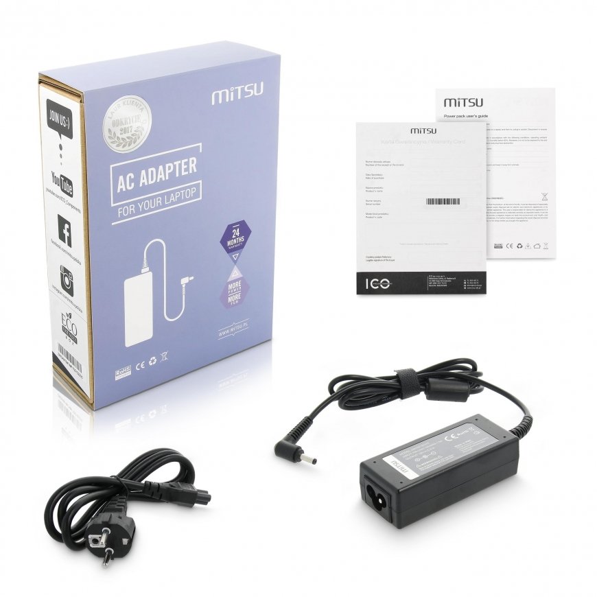 Asus Mitsu 45W Laptop Power Adapter 1.3mm 2.4A 19V (ZM / AS19237E) – 5