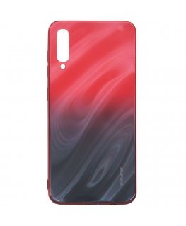 Evelatus Samsung Galaxy A50 Water Ripple Full Color Electroplating Tempered Glass Gradient Red-Black