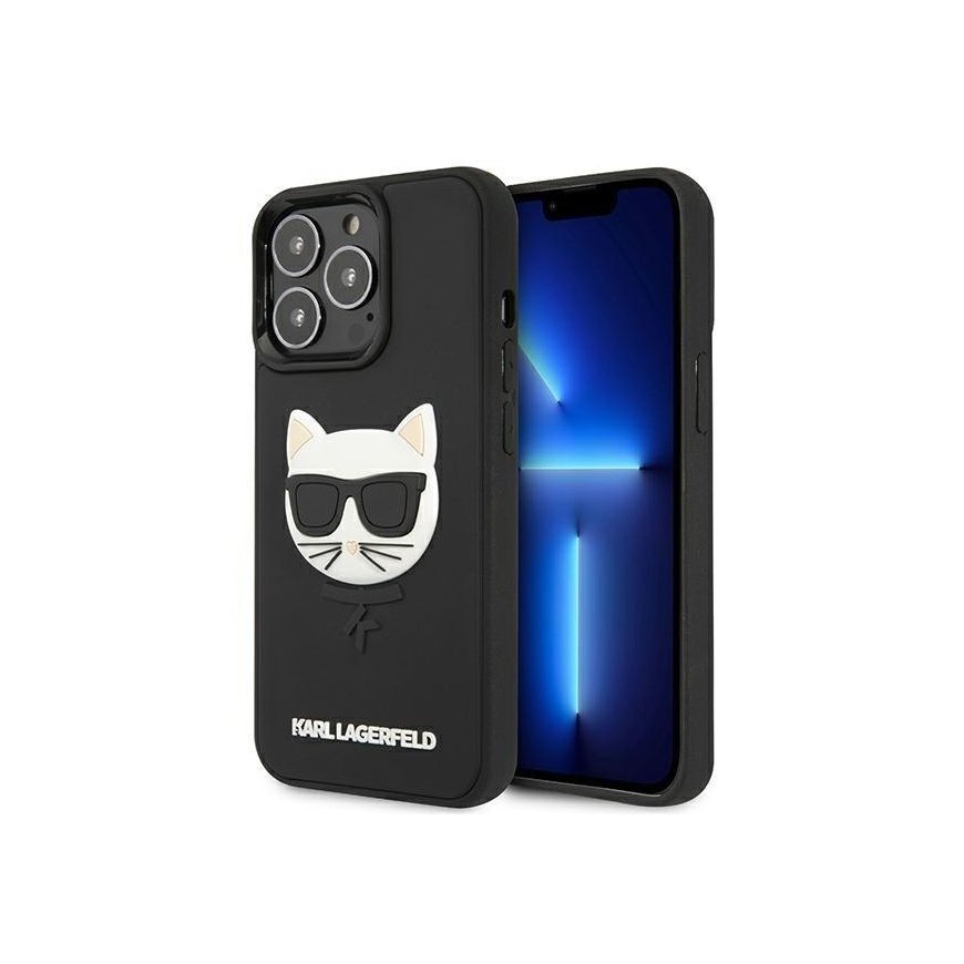 Karl Lagerfeld Karl Lagerfeld KLHCP13LCH3DBK 13 Pro/13 6.1 inch Black/Black Hardcase 3D Rubber Culture