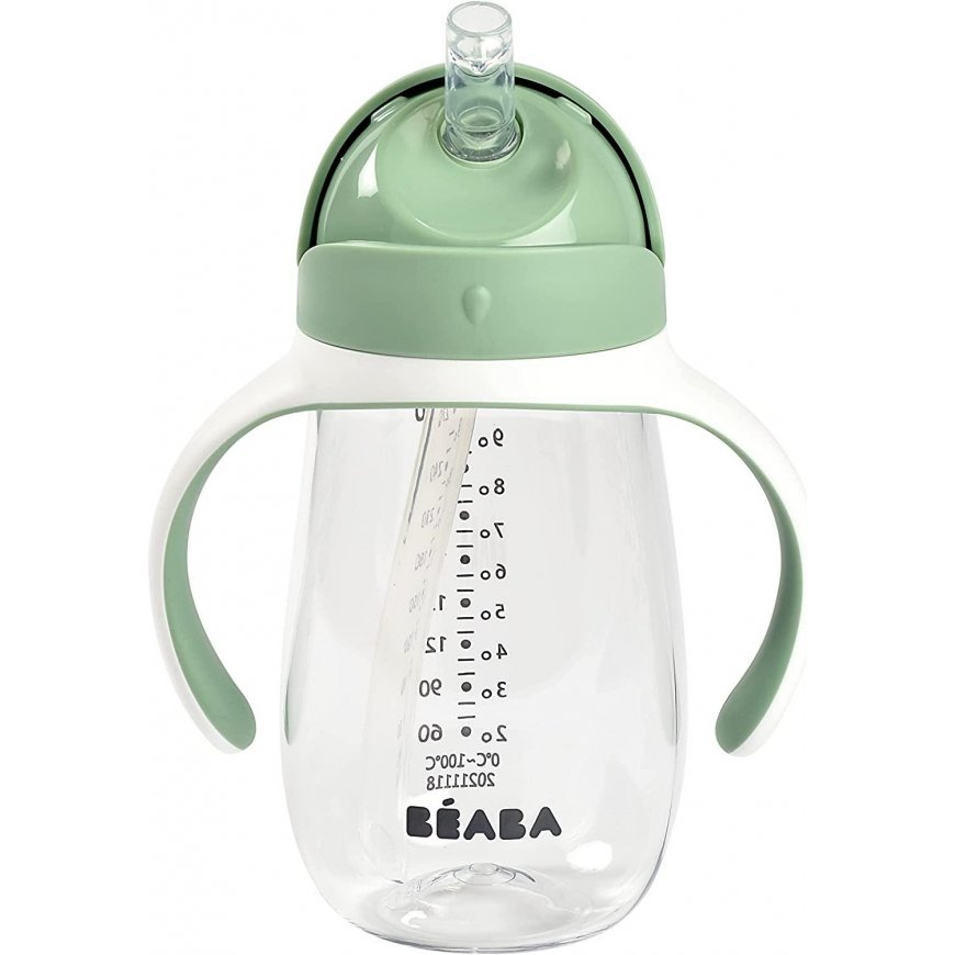 BEABA DRINK WITH STRAW, 300 ML, SAGE Green