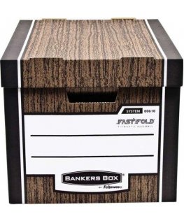 Fellowes Bankers BOX medienos GRŪDAI - pudło na archiwa FastFold, (0061001)