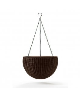 KETER ROUND POT HANGING BROWN