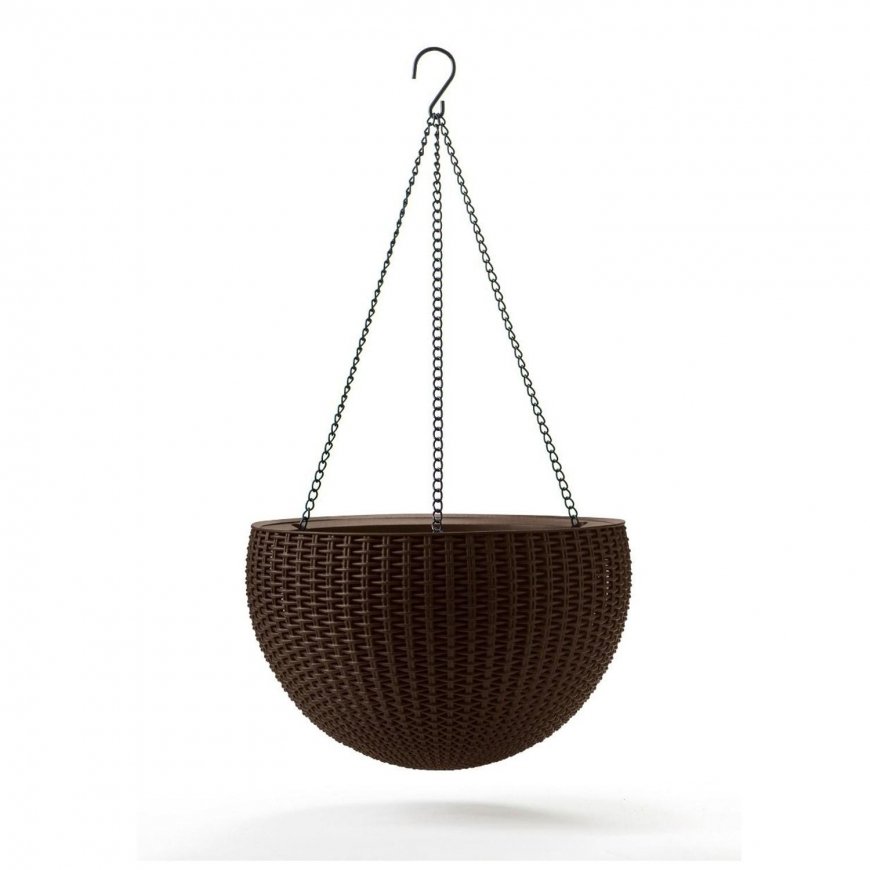 KETER ROUND POT HANGING BROWN