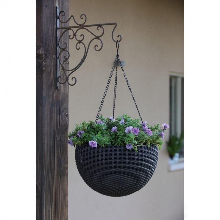 KETER ROUND POT HANGING BROWN – 2