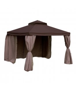 Gazebo LEGEND 2,91x3,91xH2/2,8m, brown