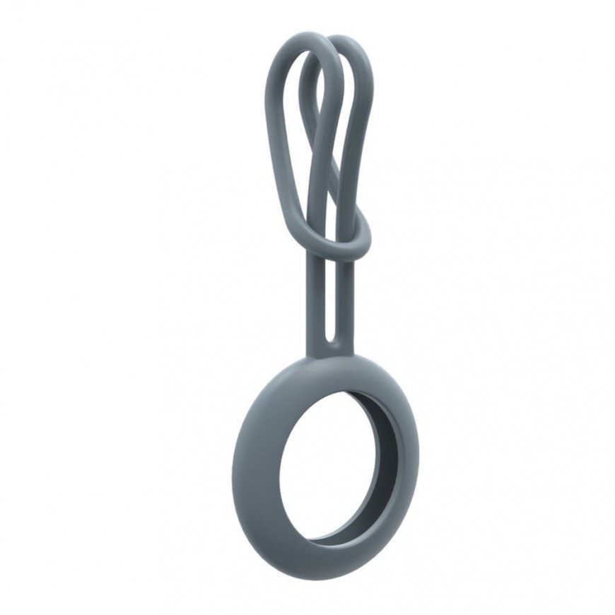 iLike AirTag Silicone Keychain Loop Case Blue