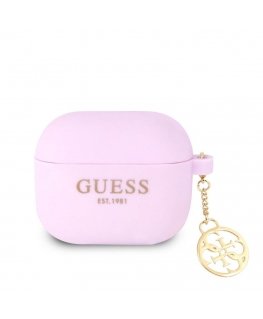 Guess Apple Airpods 3 Charms Silicone Case Purple