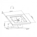 Stand - holder for Maclean tablet, wall-mounted with lock