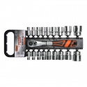Richmann Head set with ratchet 1/2, 19 pcs. Richmann Head set with ratchet 1/2, 19 pcs.