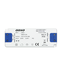 Orno Flat power source LED 12VDC 30W, IP20, height 18mm