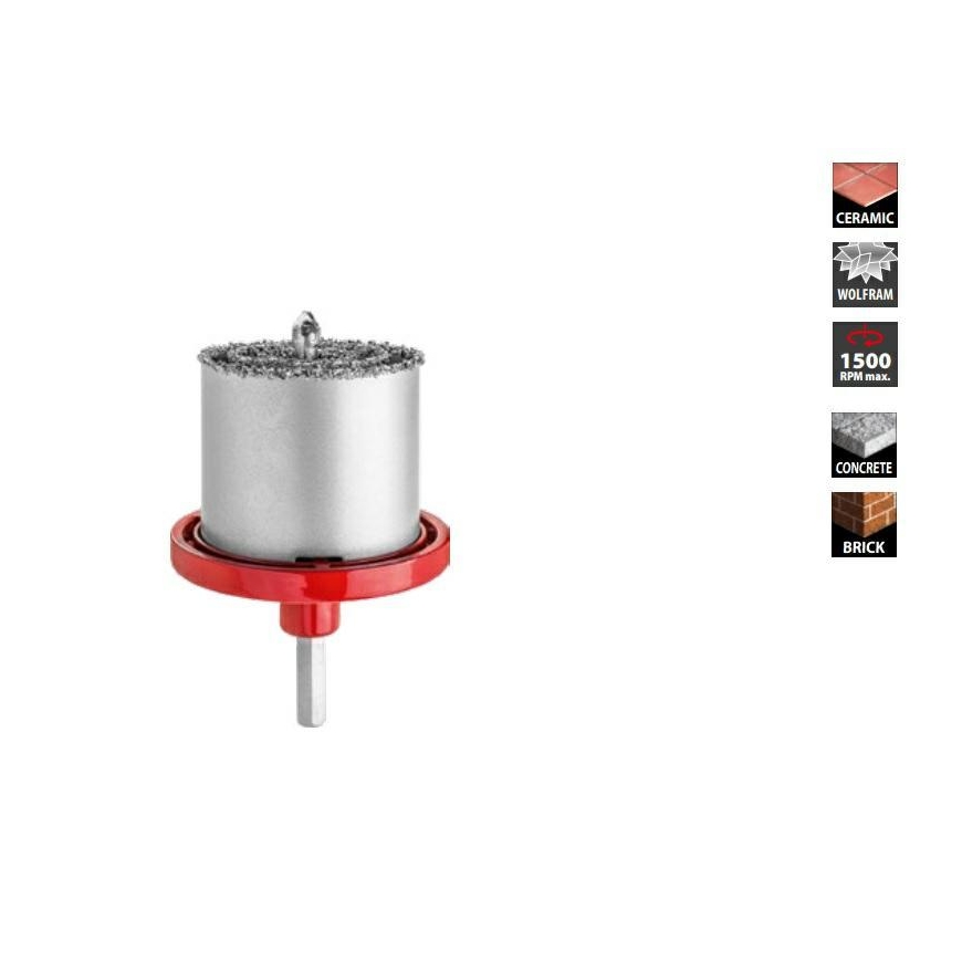 Drelcondor DREL TUNGSTEN HOLE Saws 6 ELEM. 33-53-67-73 mm