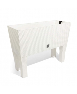 Prosperplast Flower pot with insert Wheel case High DRTC600H white