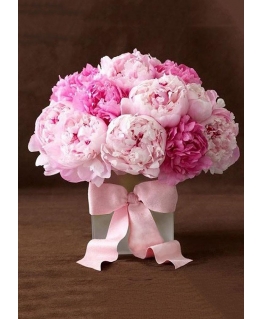Beldizart Peonies with ribbon 27*38 cm WD003