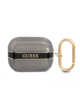 Guess Apple Airpods Pro TPU Printed Stripe Case Black