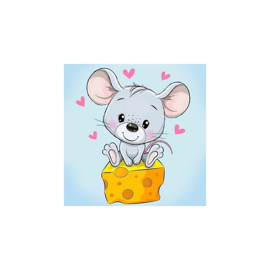 Beldizart Mouse and cheese 20*20 cm WD2534