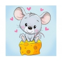 Beldizart Mouse and cheese 20*20 cm WD2534 Beldizart Mouse and cheese 20*20 cm WD2534