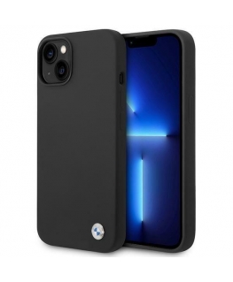 Case BMW BMHCP14SSILBK iPhone 14 6.1" black/black silicone metal logo