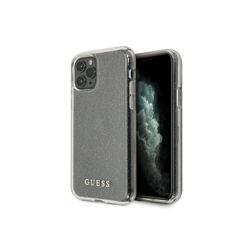 Guess GUHCN65PCGLSI iPhone 11 Pro Max silver/silver hard case Glitter