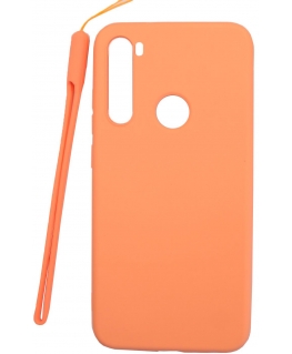 Evelatus Xiaomi Xiaomi Redmi Note 8 / Redmi Note 8 2021 Soft Touch Silicone Case with Strap Pink