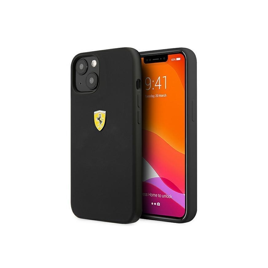 Ferrari FESSIHCP13SBK iPhone 13 mini 5.4" black/black hard silicone case