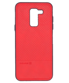 Evelatus Samsung Galaxy A6 Plus 2018 TPU case 1 with metal plate (possible to use with magnet car holder) Red