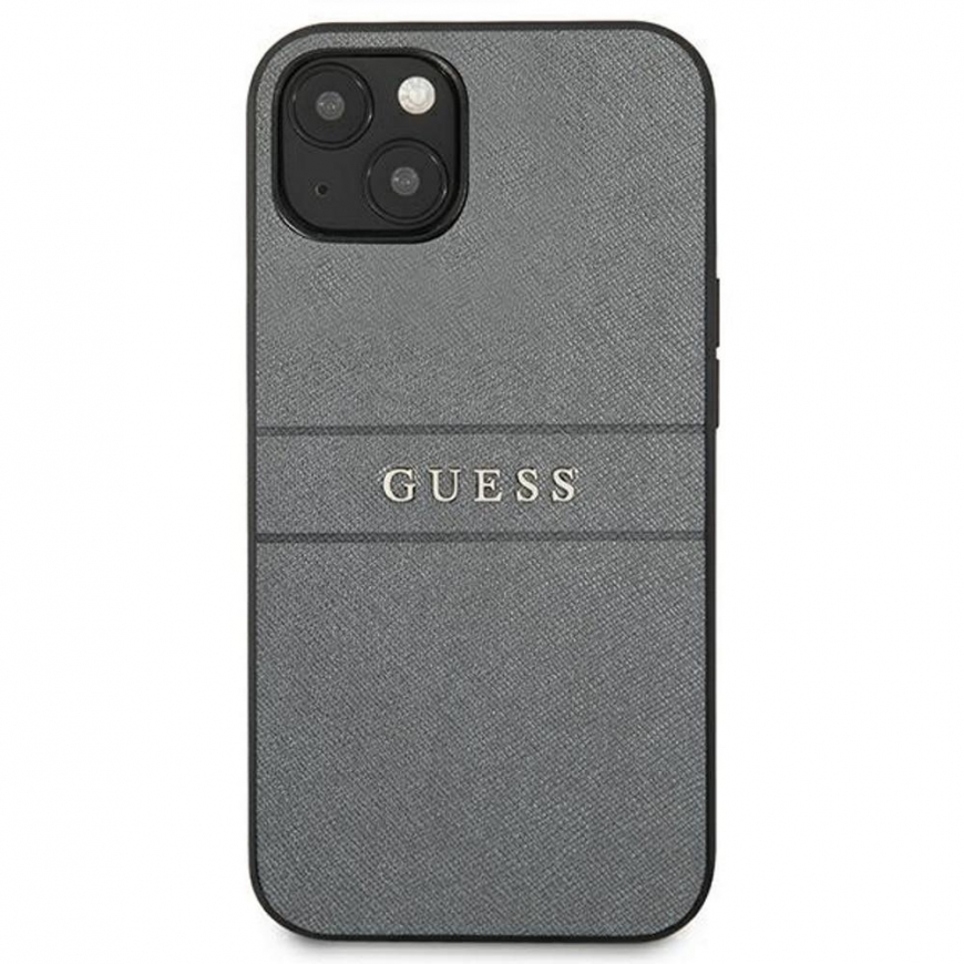 Guess GUHCP13SPSASBGR iPhone 13 mini 5.4" pilkas/pilkas Saffiano Strap – 4