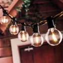 Forever 5.5m Garden Terrace Chain IP44 with x10 E12 Warm Fillament bulbs + Solar Panel with battery 2200mAh