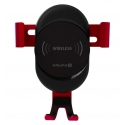 Evelatus - Gravity Car Holder with Wireless Charger WCH02 Red Evelatus - Gravity Car Holder with Wireless Charger WCH02 Red