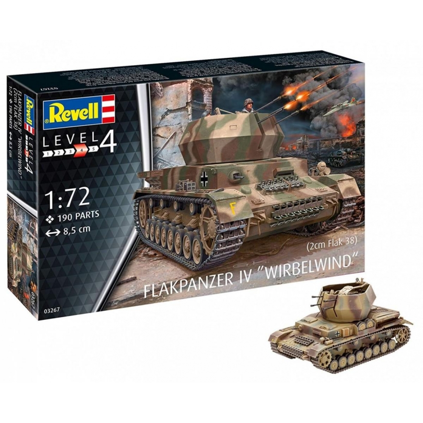 Revell - Flakpanzer IV Wirbelwind (2 cm Flak 38), 1/72, 03267 – 4