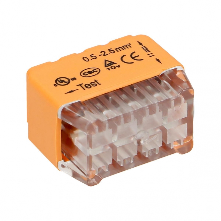 Orno 8 laidų įstumiama jungtis dvieilis vielai 0,75-2,5 mm ? IEC 300V / 24A 50 vnt. – 2