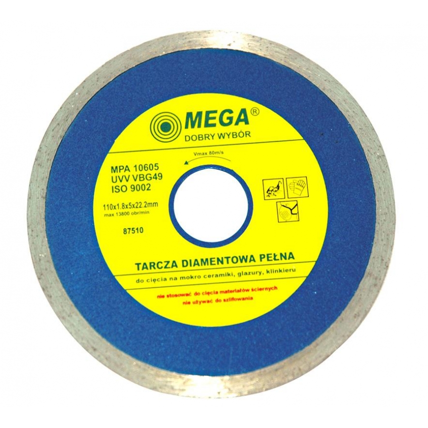 Mega segmented diamond disc 2.5x7.5 mm 230 mm 86630 – 2