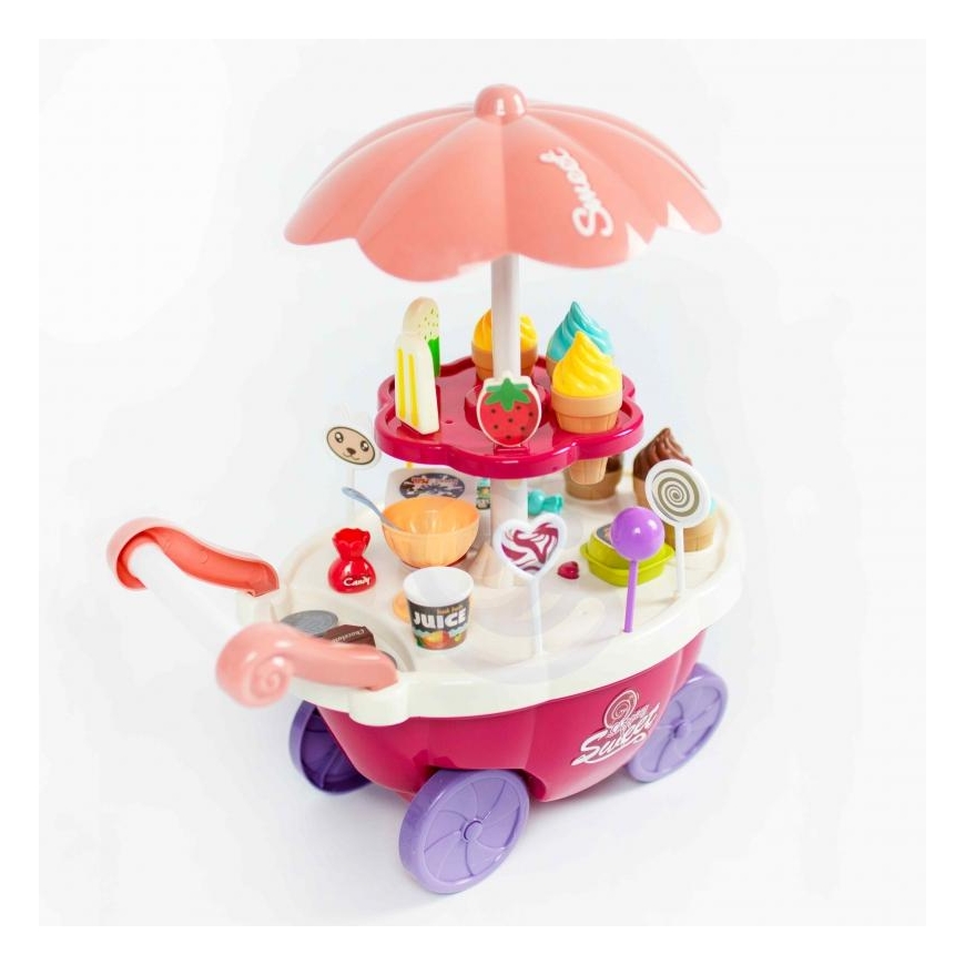Ice cream shop on wheels with sweets 36 pcs. Light and sound effects in Woopie – 4