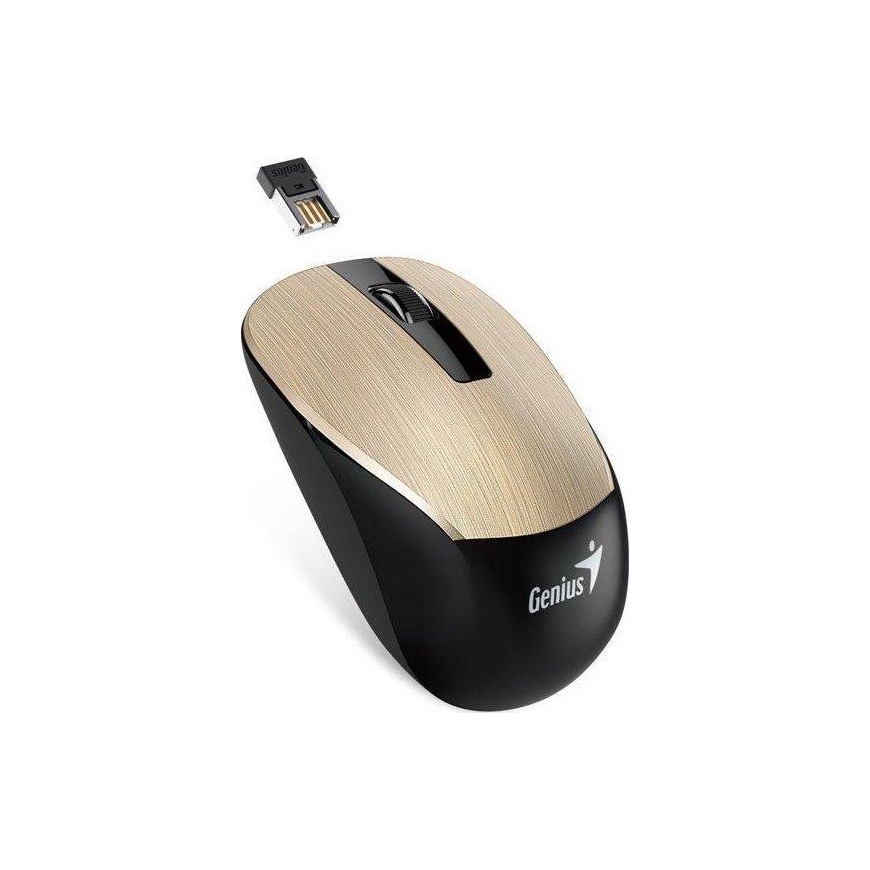 Genius mouse NX-7015, 1600DPI, 2.4 [GHz], optical, 3 kl., wireless USB, gold, AA – 2