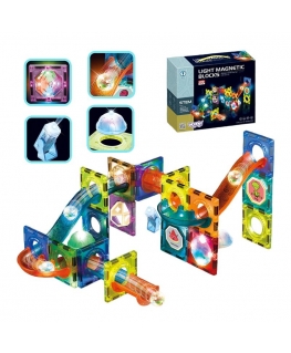 WOOPIE Magnetic Blocks Light Ball Track 49 vnt.