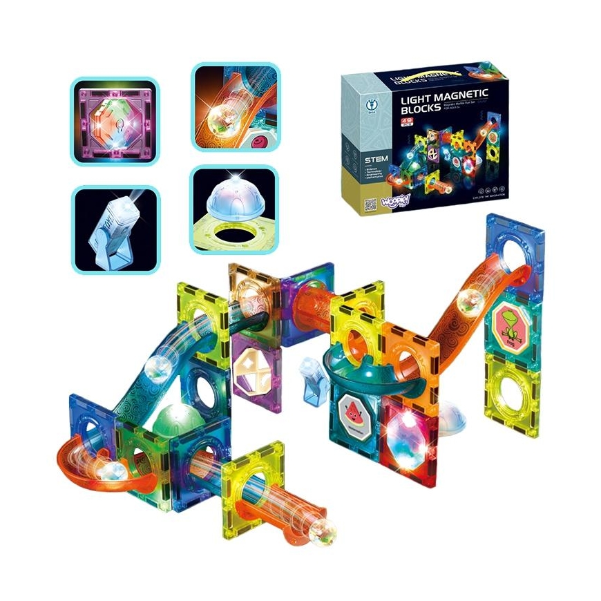 WOOPIE Magnetic Blocks Light Ball Track